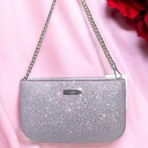 Kate Spade Lavender Silver Glitter Mini Bag